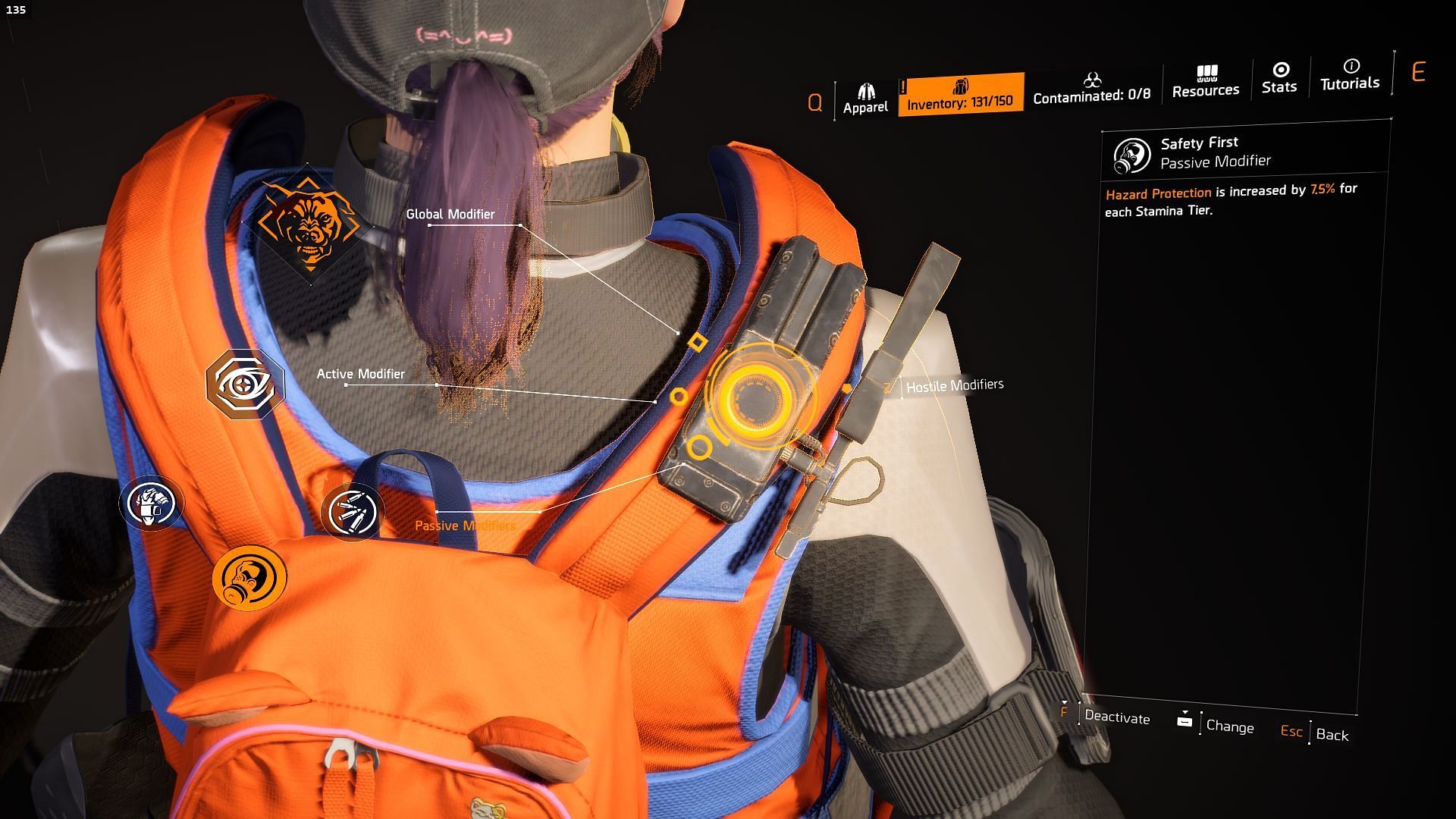 The Global Modifiers boost our overall Hazard Protection stats (Image via Sportskeeda Gaming || Ubisoft)